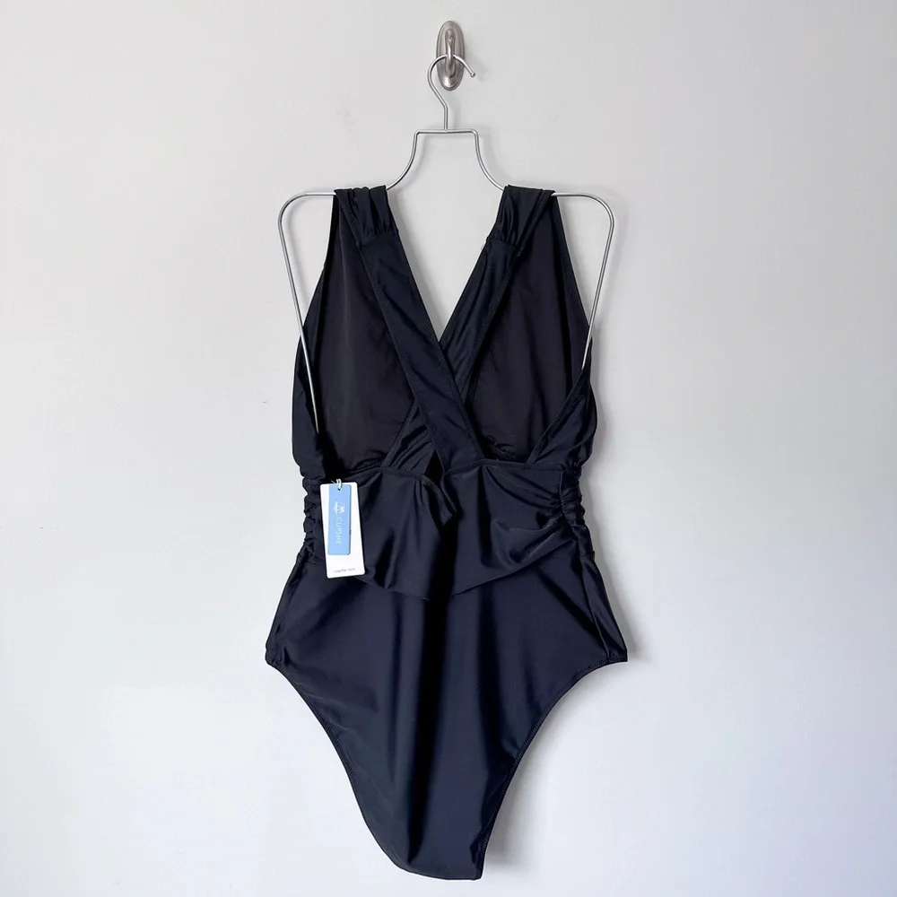 Cupshe Black Crossback One Piece Swimsuit